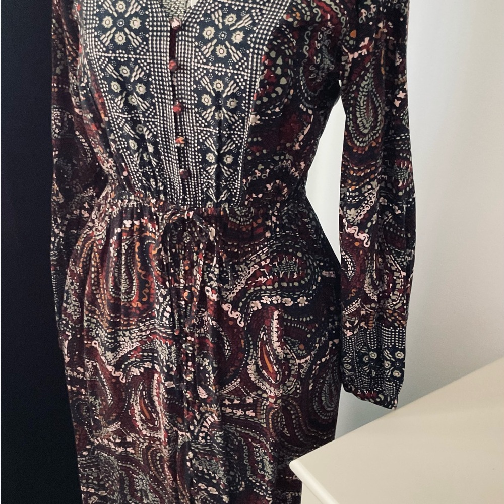 Knox Rose Multicolor Paisley Long Sleeve Dress